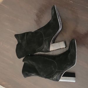 Free People slouchy Distressed suede boots